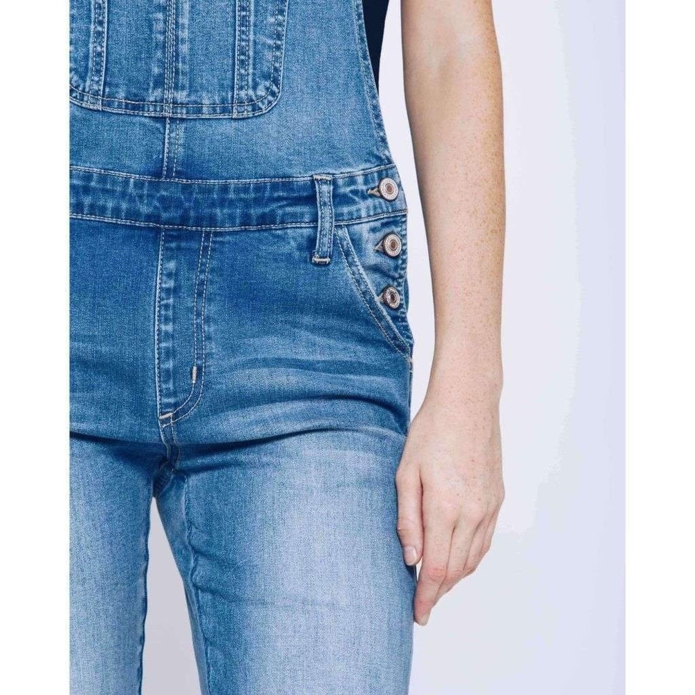 Kan Can Distressed Full-Length Overalls - Picture 5 of 8